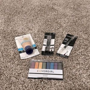 Assorted Covergirl items. Eyeliner, CG smoother & eyeshadow palate.